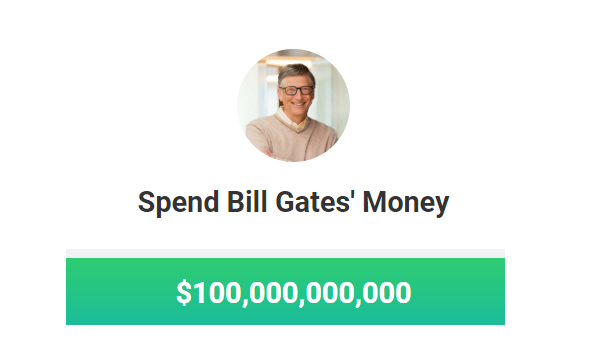 Spend Bill Gates Money Game